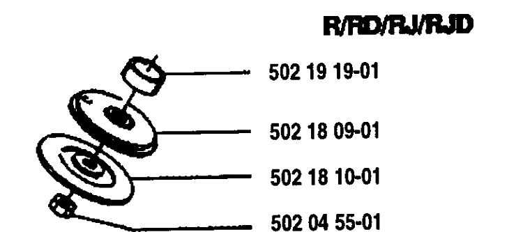 Flange Diagram and Parts List for 125L 1993-04 Husqvarna Trimmer
