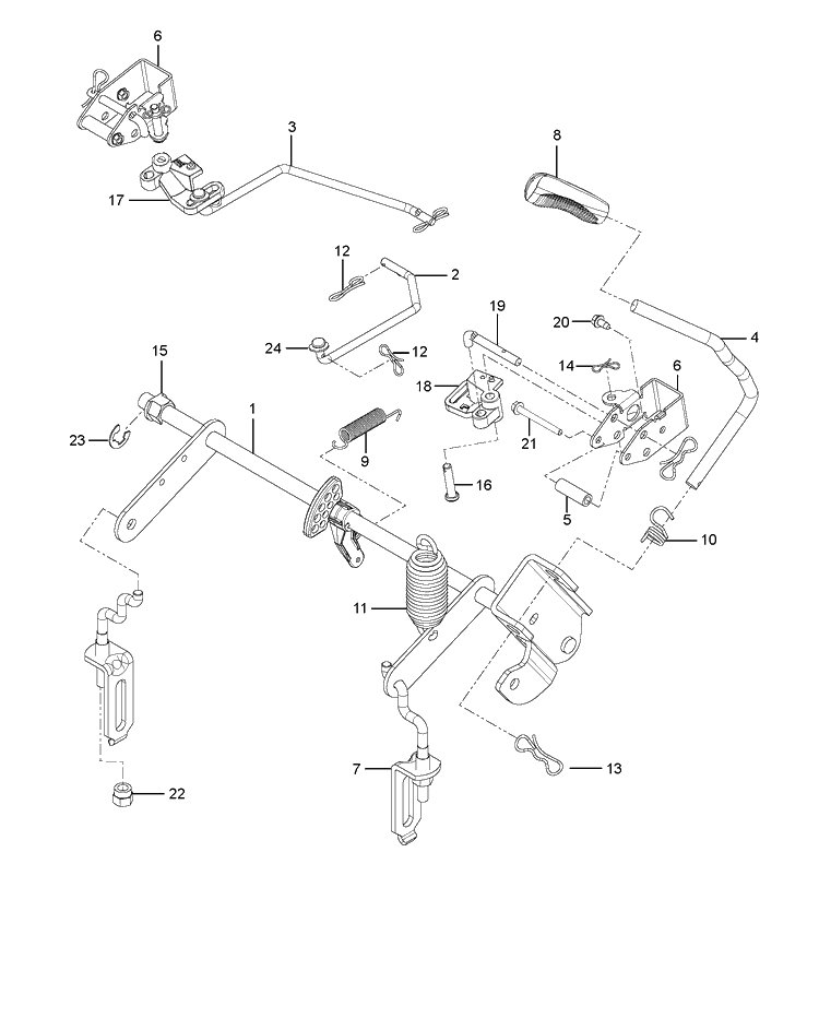 Mower Lift / Deck Lift Diagram and Parts List for Z142 (96792480100)(2018-10) Husqvarna Lawn Mower