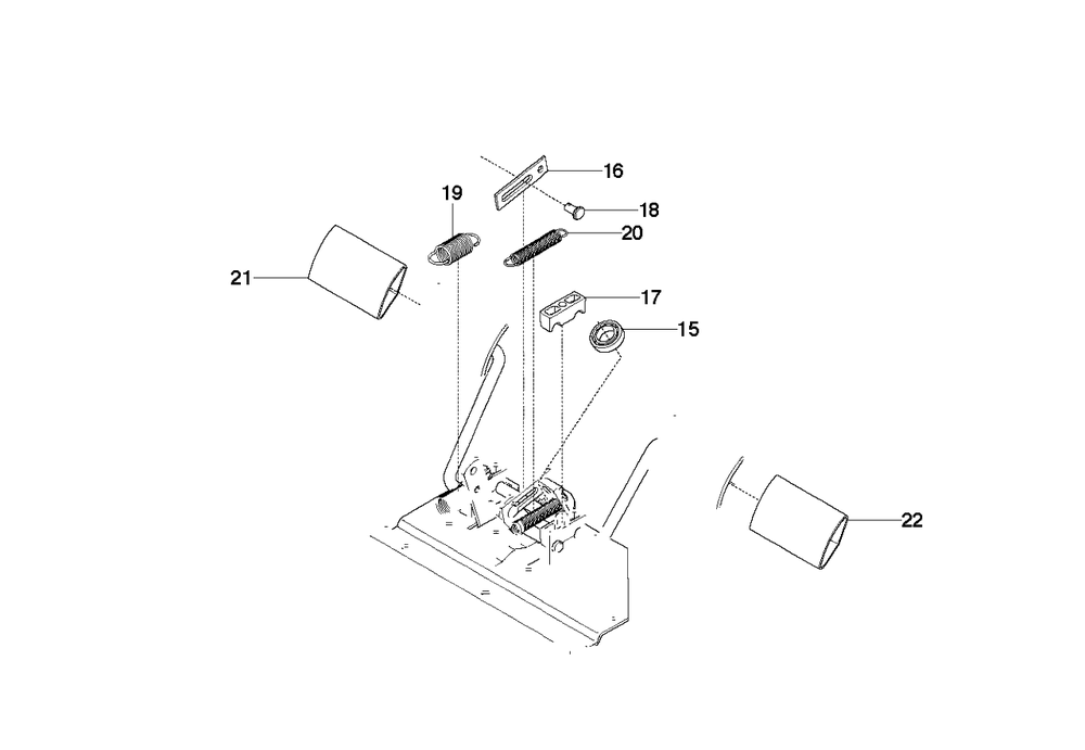 Pedals 2 Diagram and Parts List for R11C (965094201)(2010-07) Husqvarna Lawn Tractor