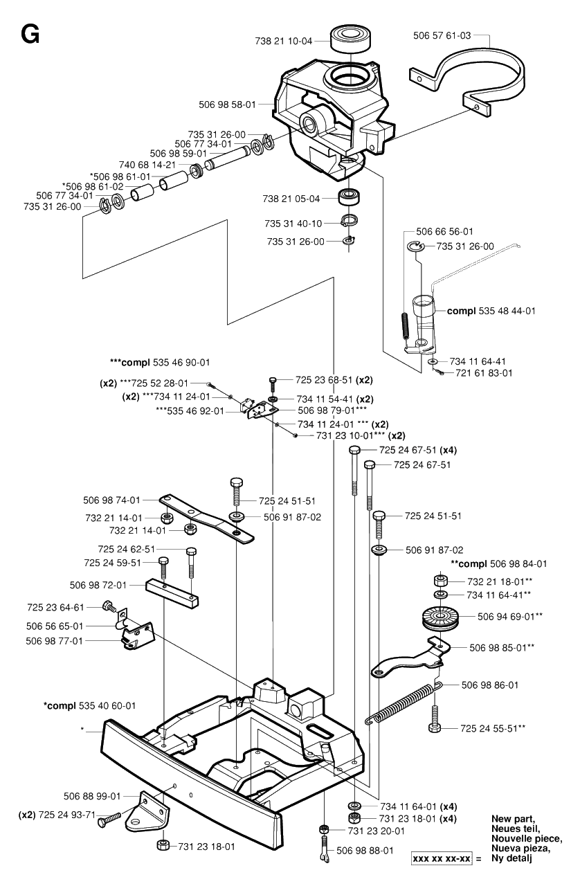 Steering Diagram and Parts List for R13R (953533901)(2006-01) Husqvarna Lawn Tractor