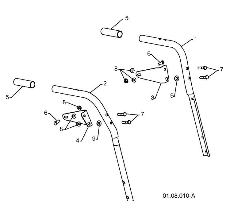 Handles - A Diagram and Parts List for 924SB (96193004500)(2009-06) Husqvarna Snow Blower