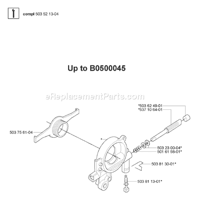 Page M Diagram and Parts List for 385EPA 385 EPA 2006-10 Husqvarna Chainsaw