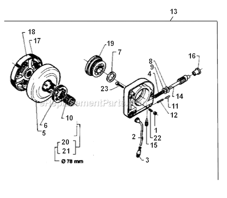Clutch & Oil Pump Diagram and Parts List for 394XP 1992-10 Husqvarna Chainsaw