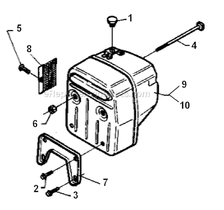 Muffler Diagram and Parts List for 394XP 1994-01 Husqvarna Chainsaw
