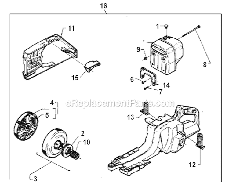 Accessories Diagram and Parts List for 394XP 1994-01 Husqvarna Chainsaw
