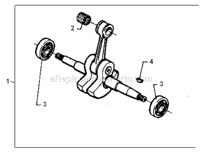 Crankshaft Diagram and Parts List for 394XP 1994-01 Husqvarna Chainsaw