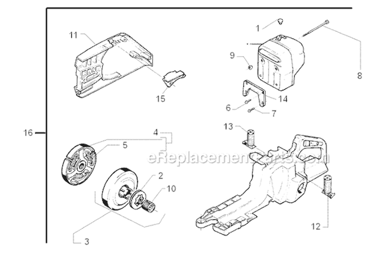 Accessories Diagram and Parts List for 394XP 1996-01 Husqvarna Chainsaw