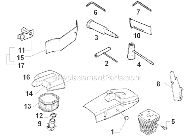 Page Q Diagram and Parts List for 394XP 1996-01 Husqvarna Chainsaw