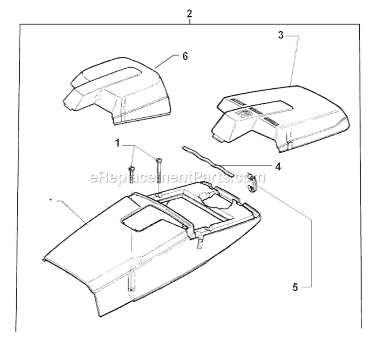 Cover Diagram and Parts List for 394XP 1996-01 Husqvarna Chainsaw