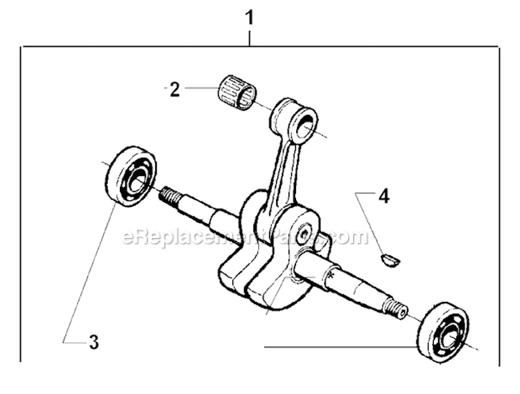 Crankshaft Diagram and Parts List for 394XP 1996-01 Husqvarna Chainsaw