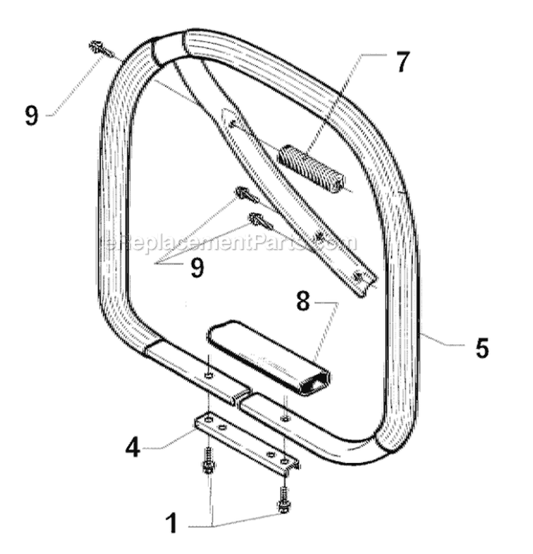 Handle Diagram and Parts List for 394XP 1998-03 Husqvarna Chainsaw