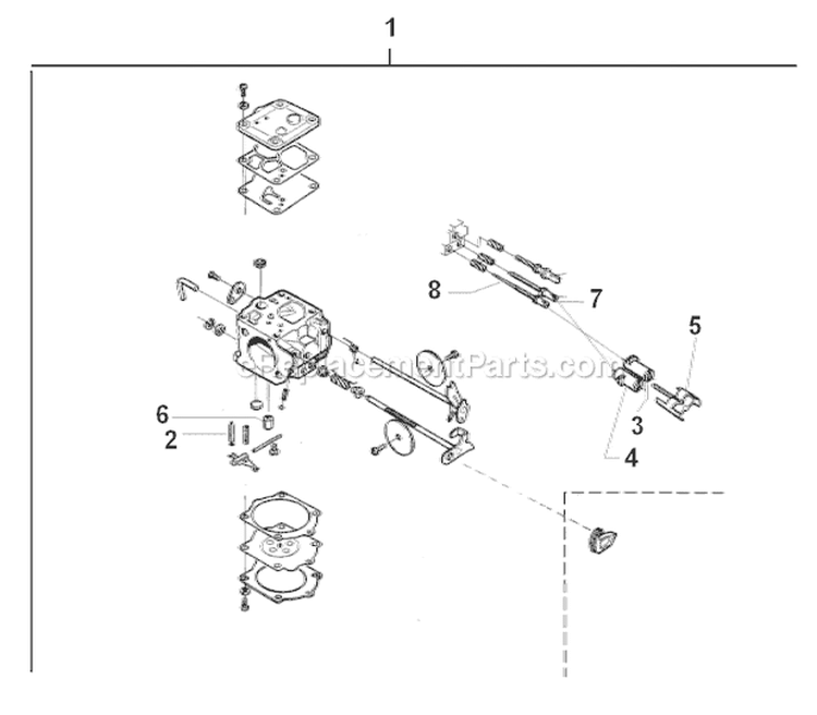 Page C Diagram and Parts List for 394XP 1998-03 Husqvarna Chainsaw