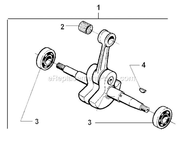 Crankshaft Diagram and Parts List for 394XP 1998-03 Husqvarna Chainsaw