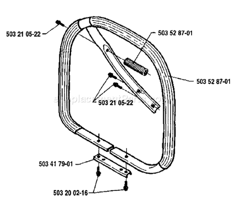 Page K Diagram and Parts List for 394 1992-01 Husqvarna Chainsaw