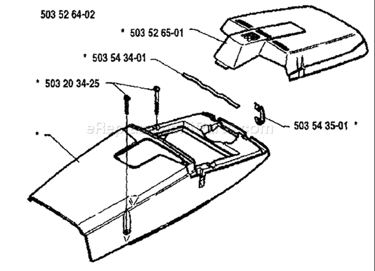 Page N Diagram and Parts List for 394 1992-02 Husqvarna Chainsaw