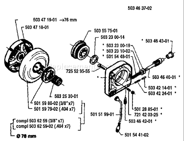 Page I Diagram and Parts List for 394 1992-02 Husqvarna Chainsaw
