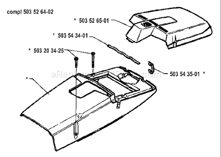 Page N Diagram and Parts List for 394 1994-01 Husqvarna Chainsaw