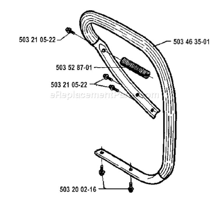 Page E Diagram and Parts List for 394 1994-01 Husqvarna Chainsaw