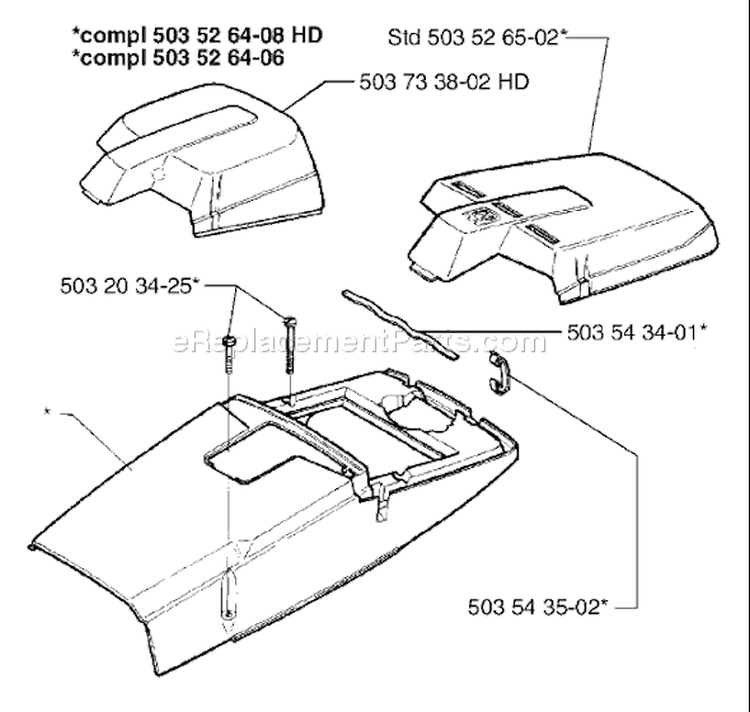 Page N Diagram and Parts List for 394 1996-01 Husqvarna Chainsaw