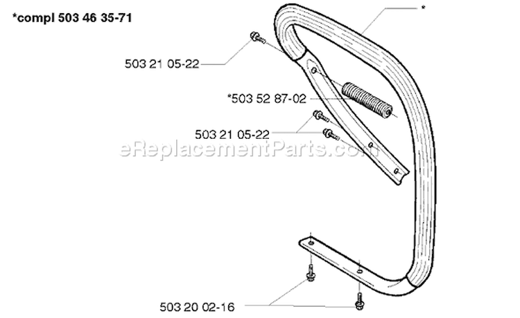 Page G Diagram and Parts List for 394EPA 394 EPA 1998-03 Husqvarna Chainsaw