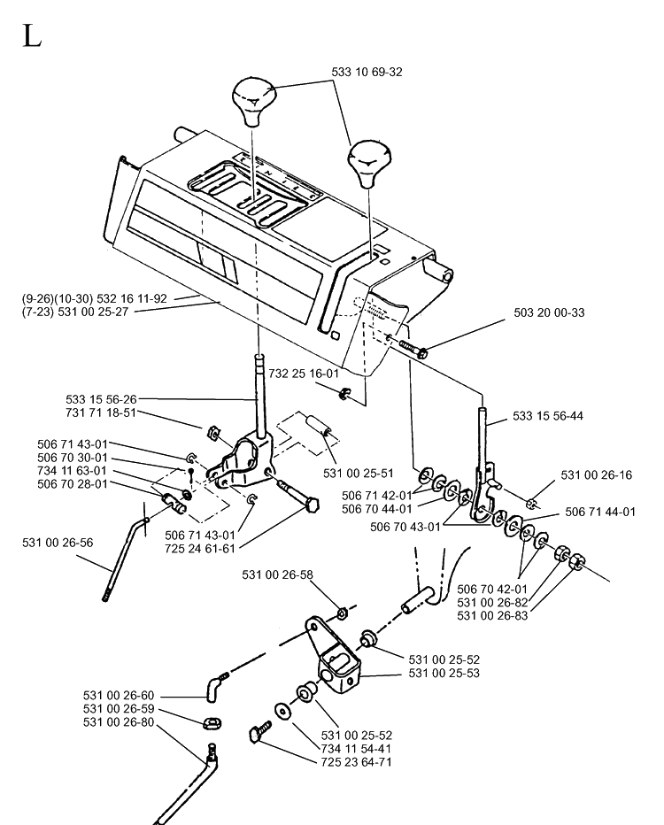 Control Panel And Discharge Chute 2 Diagram and Parts List for 10-30  Husqvarna Snow Blower