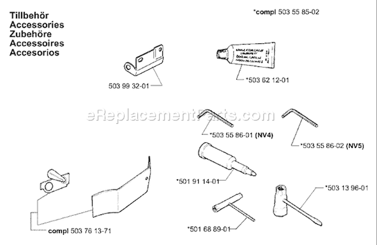 Page A Diagram and Parts List for 395EPA 395 EPA 2001-01 Husqvarna Chainsaw