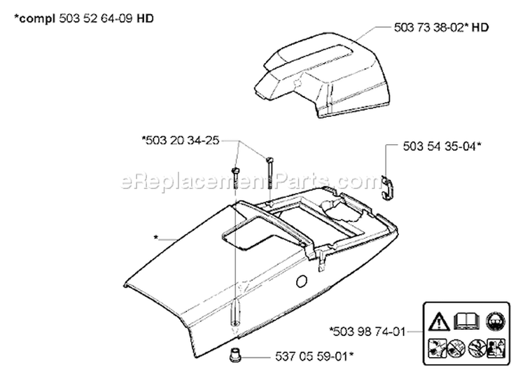 Page N Diagram and Parts List for 395 2005-05 Husqvarna Chainsaw
