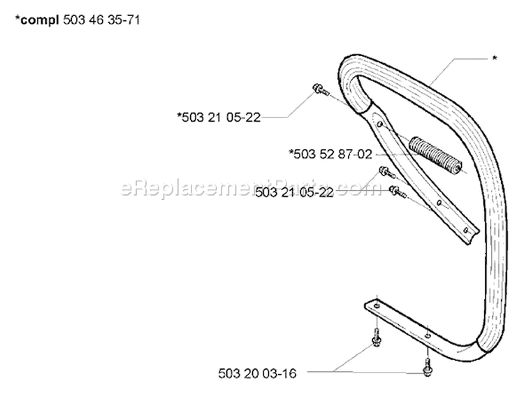 Page G Diagram and Parts List for 395 2005-05 Husqvarna Chainsaw