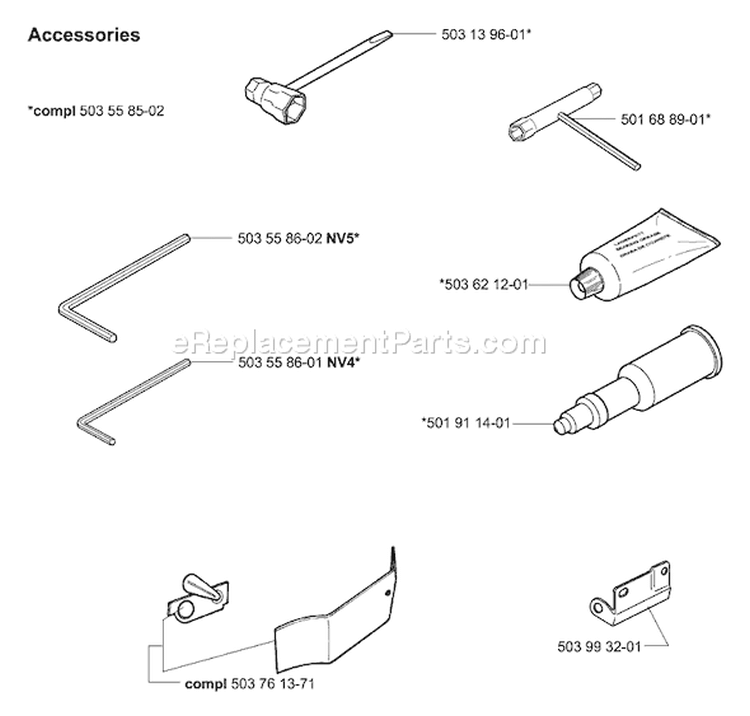 Page A Diagram and Parts List for 395EPA 395 EPA 2007-01 Husqvarna Chainsaw