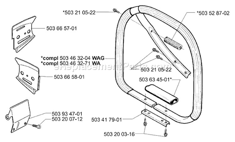 Page O Diagram and Parts List for 395EPA 395 EPA 2007-01 Husqvarna Chainsaw