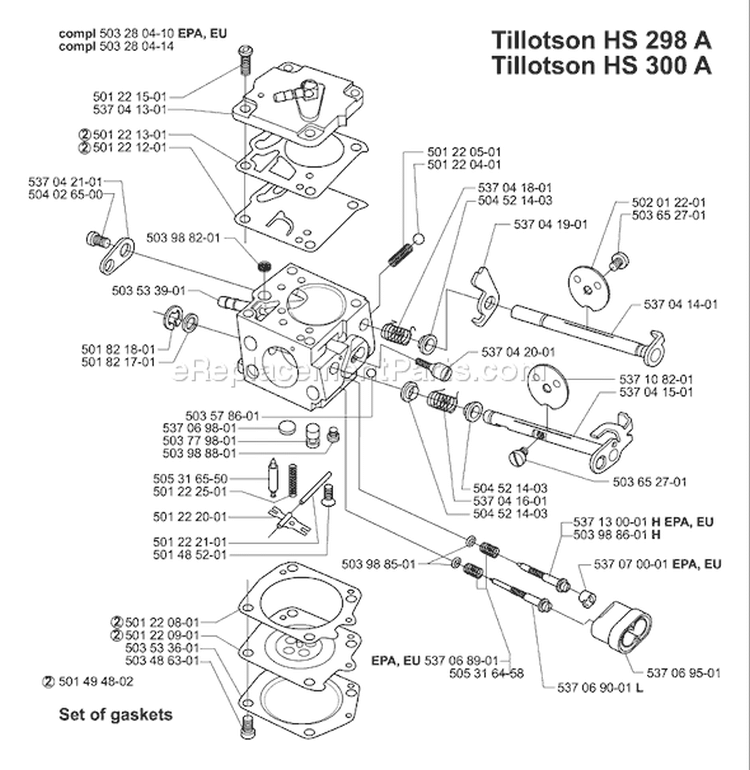 Page C Diagram and Parts List for 395EPA 395 EPA 2007-01 Husqvarna Chainsaw