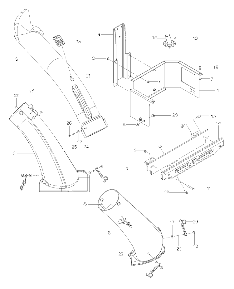 Installation Accessories Diagram and Parts List for 38IN 2010-04 Husqvarna Lawn Tractor Accessories