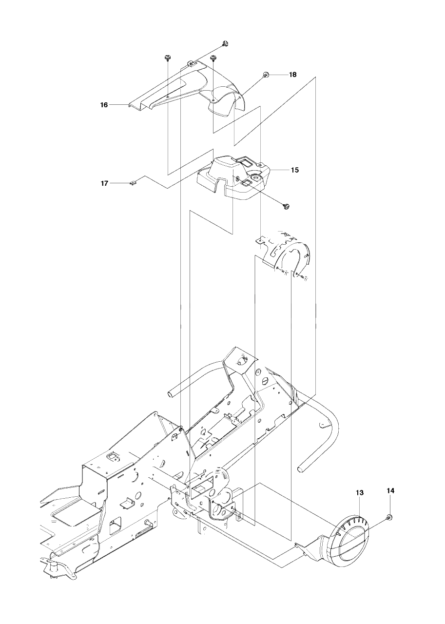 Cover Diagram and Parts List for R18AWD (966414101)(2010-07) Husqvarna Lawn Tractor