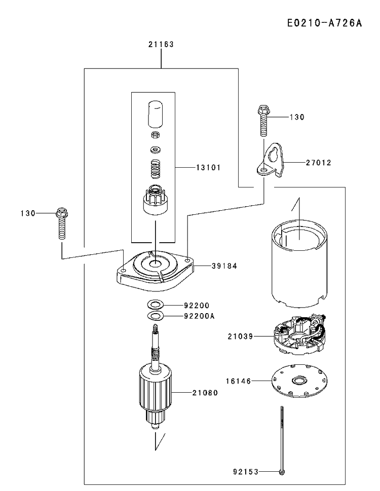 Starter Diagram and Parts List for FS691V-BS19 2017-09 Husqvarna Engine