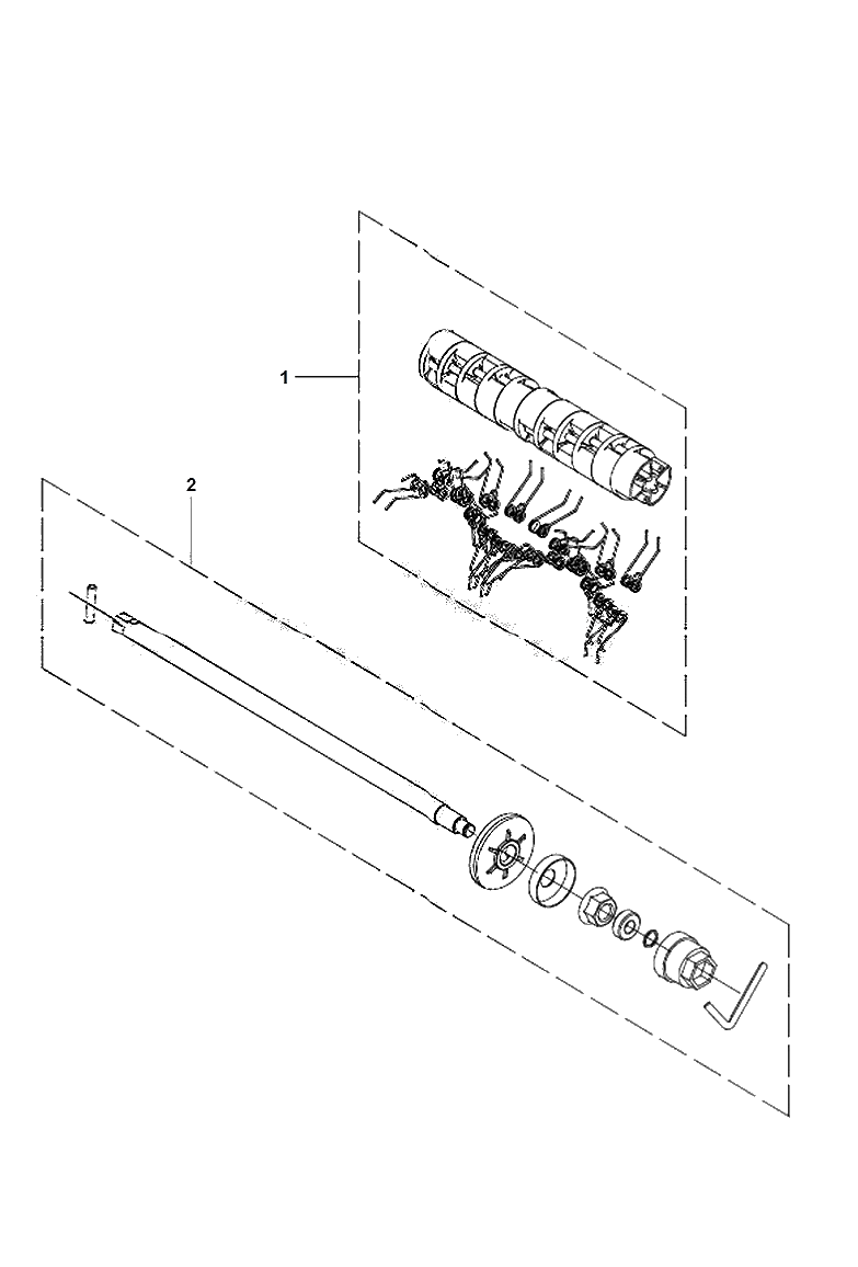 Blade Flange 2 Diagram and Parts List for S138I 967922202 Husqvarna Dethatcher