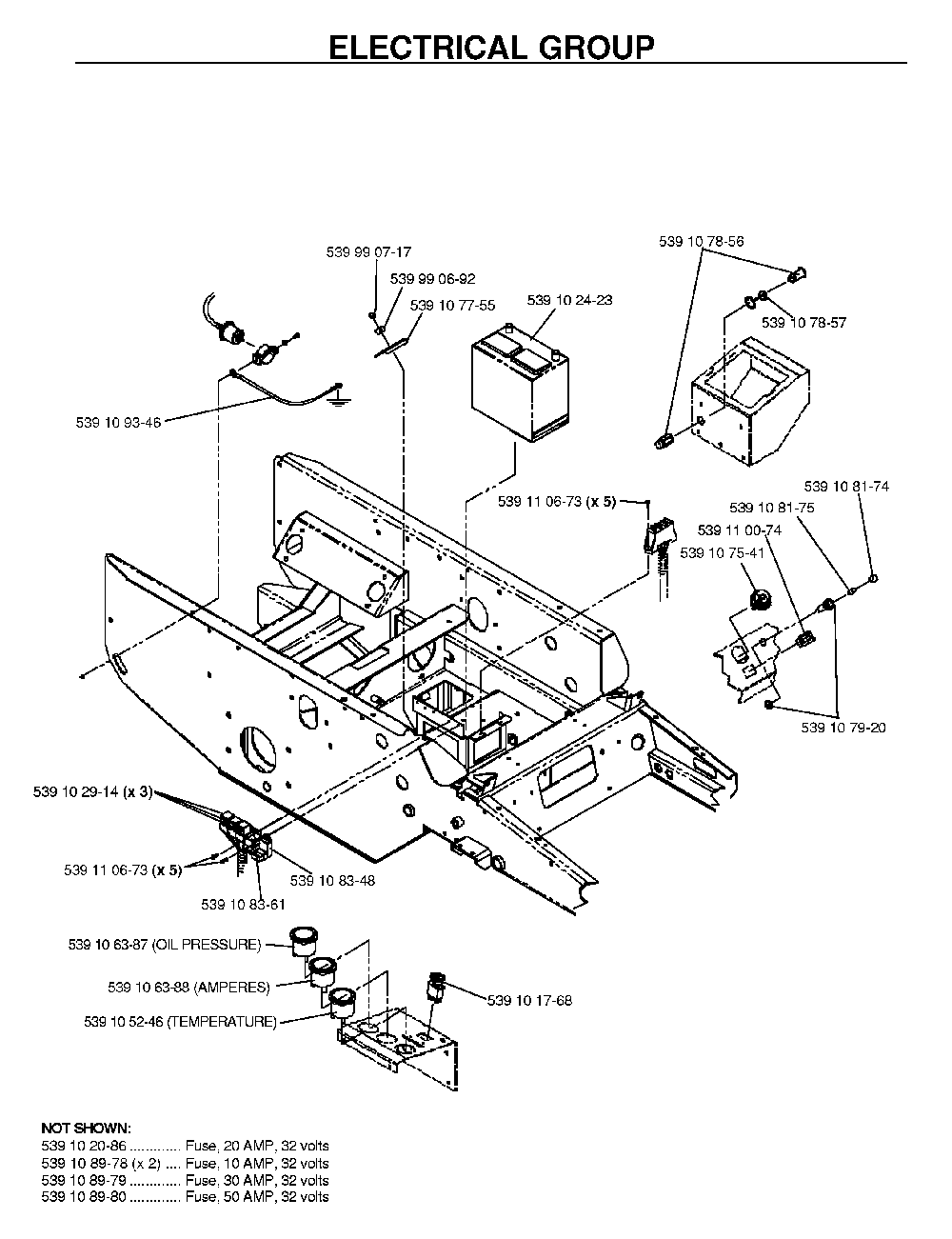 Electrical Diagram and Parts List for BZ34C (968999316)(2006-04) Husqvarna Lawn Tractor