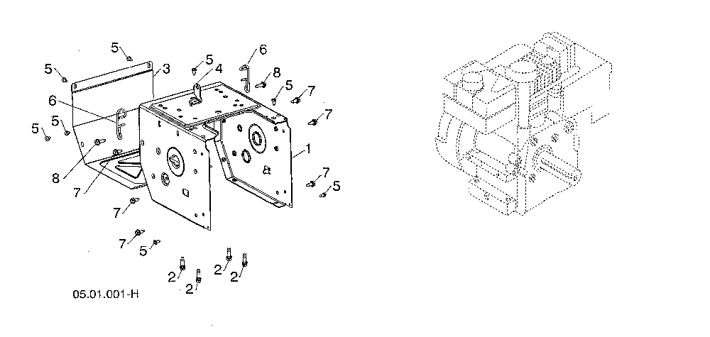 Frame Diagram and Parts List for 96193009604  Husqvarna Snow Blower