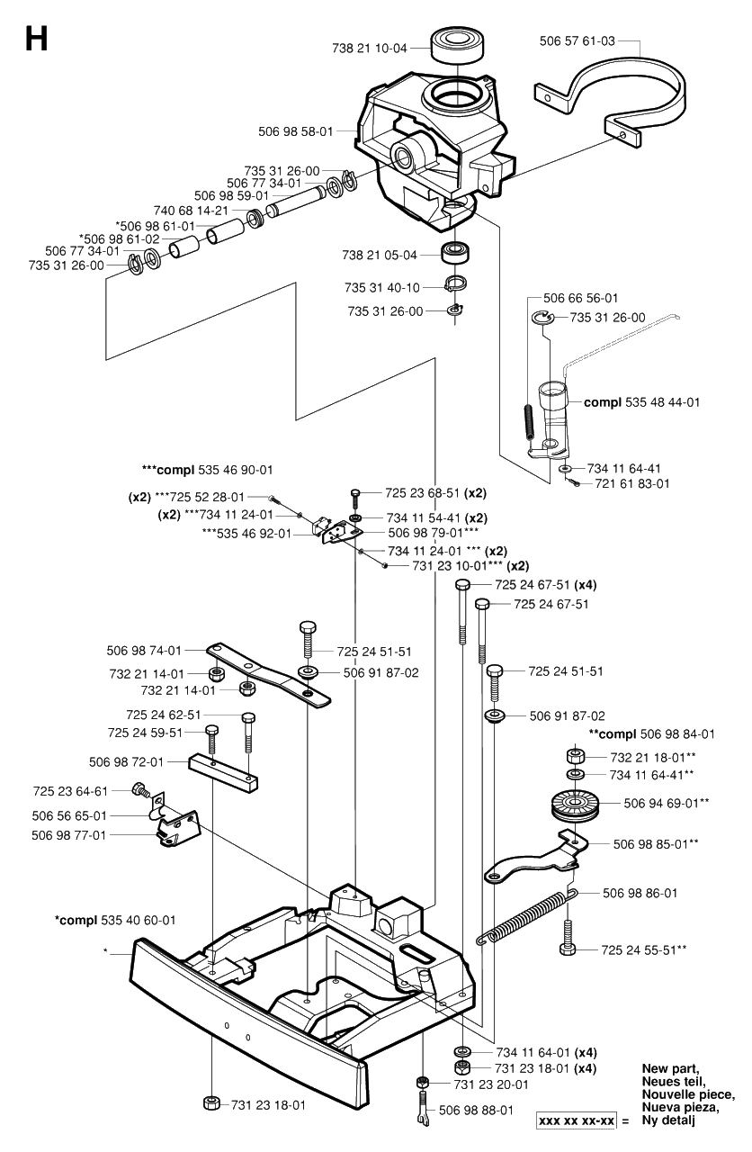 Steering Diagram and Parts List for R15-V2 (953533701)(2006-01) Husqvarna Lawn Tractor