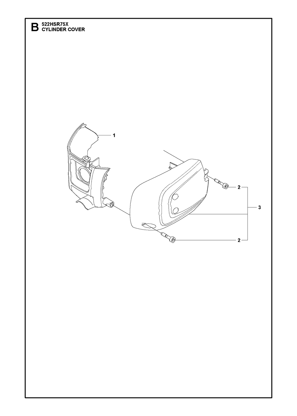Muffler Diagram and Parts List for 522HSR75X  Husqvarna Hedge Trimmer