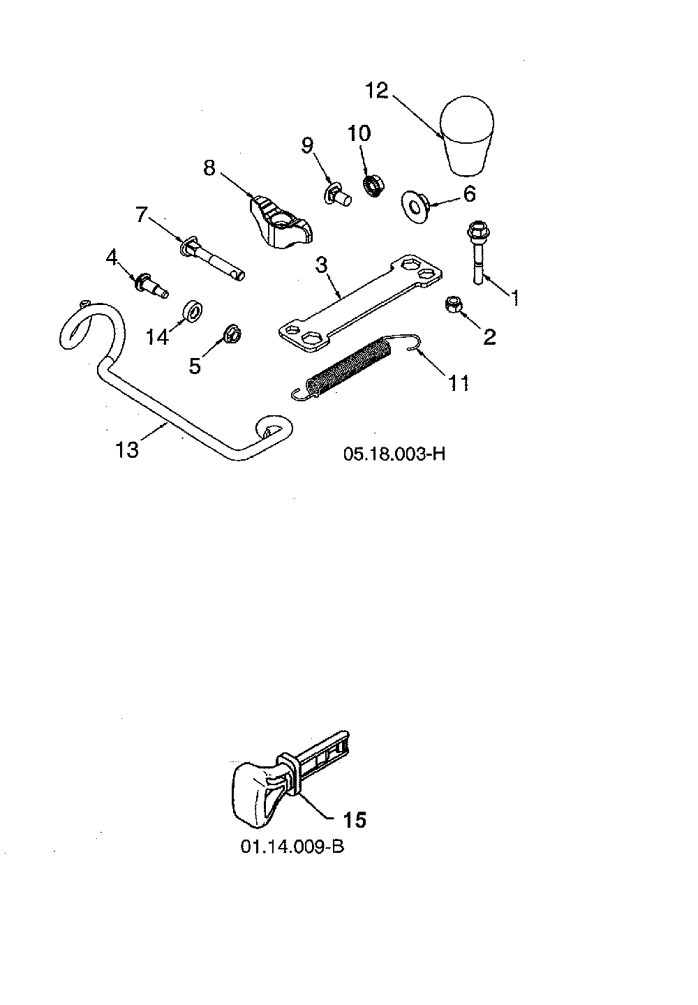Bag of parts Diagram and Parts List for 96193009705  Husqvarna Snow Blower