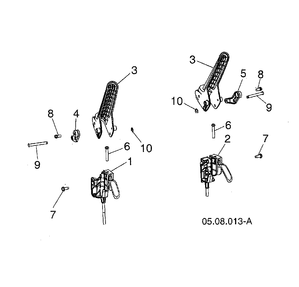 Power steer cables Diagram and Parts List for 96193009703  Husqvarna Snow Blower