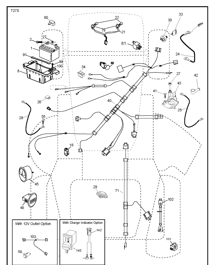 Electrical Diagram and Parts List for YT46LS (96043015000)(2012-09) Husqvarna Lawn Tractor