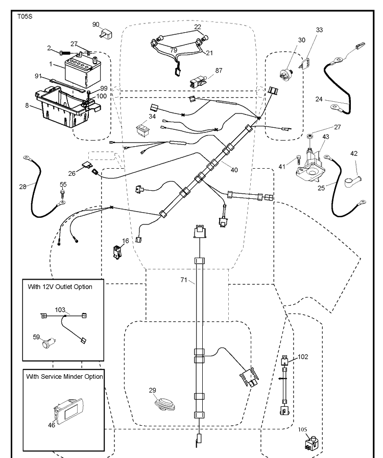 Electrical Diagram and Parts List for YTH21K46 (96043012301)(2011-08) Husqvarna Lawn Tractor
