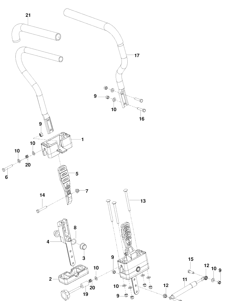Steering Diagram and Parts List for RZ4219 (96521501)(2010-01) Husqvarna Lawn Mower