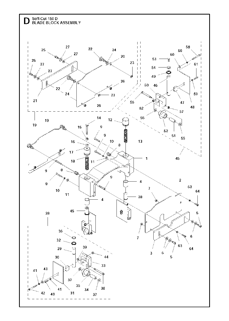 Blade Block Diagram and Parts List for SOFFCUT150D (2010 3000001 & Above)(2010-10) Husqvarna Circular Saw