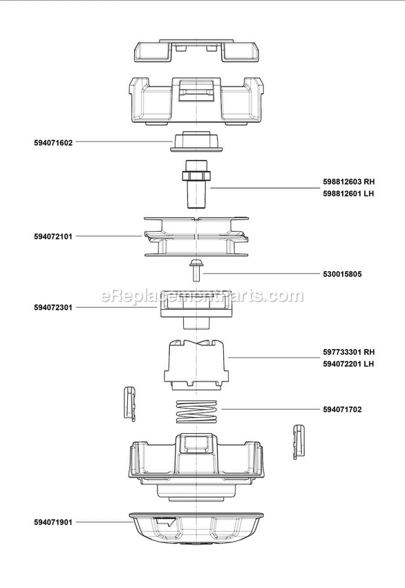 Trimmer Head Diagram and Parts List for 330LK  Husqvarna Trimmer