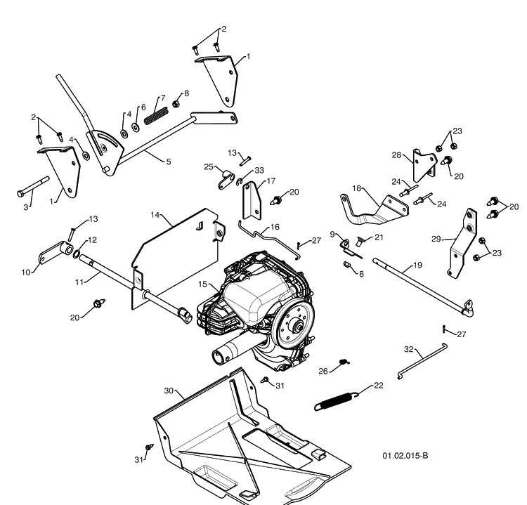 Drive 1 Diagram and Parts List for 13524SBXLS (961930048)(2009-07) Husqvarna Snow Blower