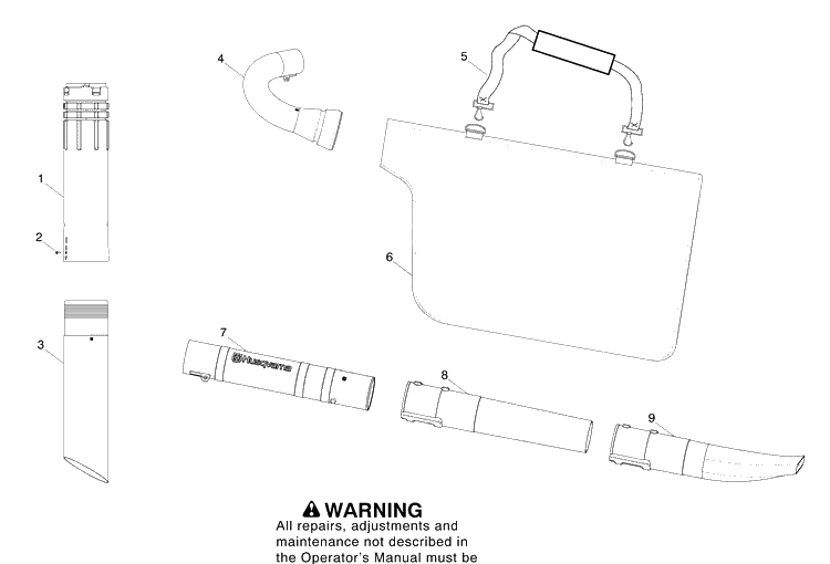 Repair Parts (C) Diagram and Parts List for 125BVX 2007-06 Husqvarna Leaf Blower / Vacuum