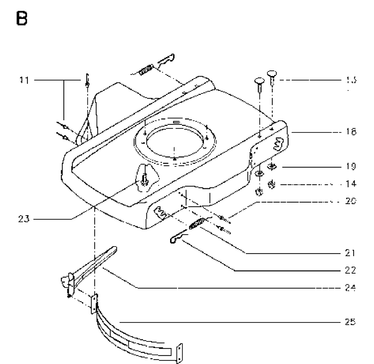 Frame 2 Diagram and Parts List for JET48  Husqvarna Lawn Mower
