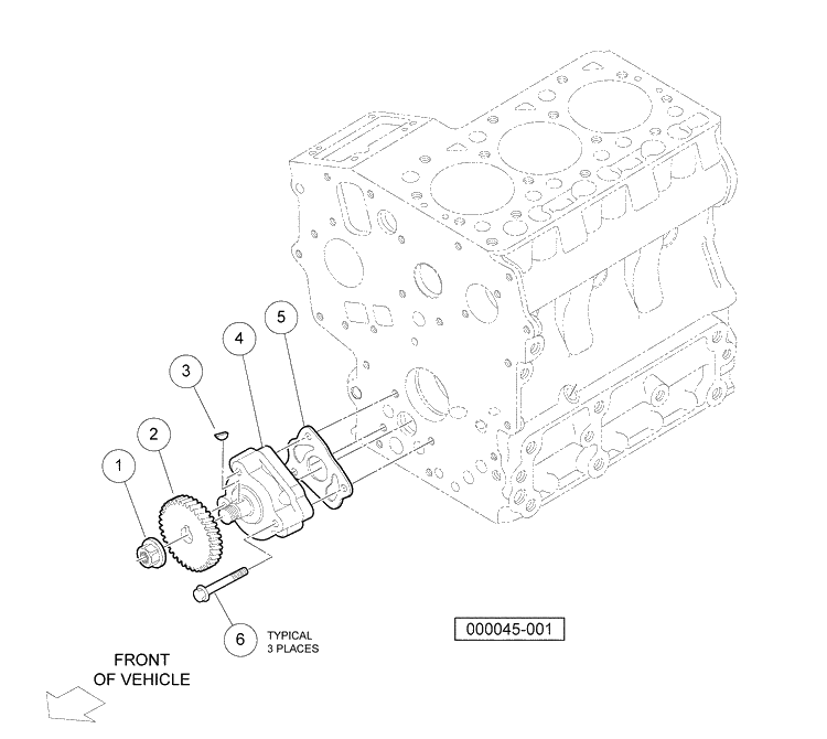 Oil Pump Diagram and Parts List for HUV4420G 2006-11 Husqvarna Lawn Tractor